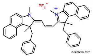Molecular Structure of 581092-53-7 (2-[3-[1,3-Dihydro-1,3-dimethyl-1-(phenylmethyl)-2H-benz[e]indol-2-ylidene]-1-propen-1-yl]-1,3-dimethyl-1-(phenylmethyl)-1H-benz[e]indolium hexafluorophosphate(1-) (1:1))